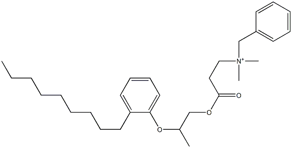 N,N-Dimethyl-N-benzyl-N-[2-[[2-(2-nonylphenyloxy)propyl]oxycarbonyl]ethyl]aminium Structure