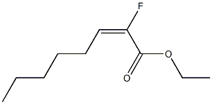 (E)-2-Fluoro-2-octenoic acid ethyl ester 구조식 이미지