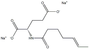 N-(5-Heptenoyl)glutamic acid disodium salt 구조식 이미지