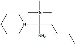 1-(Trimethylgermyl)-1-piperidinopentan-1-amine 구조식 이미지