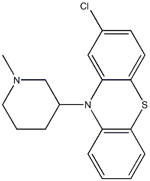 2-Chloro-10-(1-methyl-3-piperidinyl)-10H-phenothiazine Structure