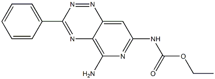 N-(5-Amino-3-phenylpyrido[3,4-e]-1,2,4-triazin-7-yl)carbamic acid ethyl ester 구조식 이미지