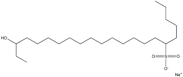 20-Hydroxydocosane-6-sulfonic acid sodium salt 구조식 이미지