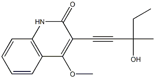 3-(3-Hydroxy-3-methyl-1-pentynyl)-4-methoxyquinolin-2(1H)-one Structure
