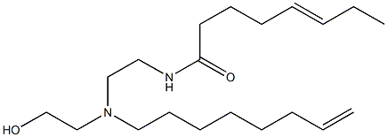 N-[2-[N-(2-Hydroxyethyl)-N-(7-octenyl)amino]ethyl]-5-octenamide 구조식 이미지