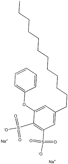 5-Dodecyl[oxybisbenzene]-2,3-disulfonic acid disodium salt 구조식 이미지