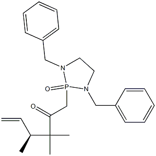 1,3-Dibenzyl-2-[(4S)-3,3,4-trimethyl-2-oxo-5-hexenyl]-1,3,2-diazaphospholidine 2-oxide Structure