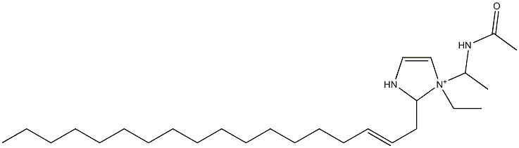 1-[1-(Acetylamino)ethyl]-1-ethyl-2-(2-octadecenyl)-4-imidazoline-1-ium 구조식 이미지