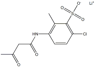 3-(Acetoacetylamino)-6-chloro-2-methylbenzenesulfonic acid lithium salt 구조식 이미지