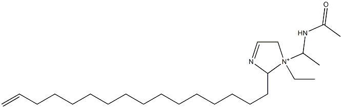 1-[1-(Acetylamino)ethyl]-1-ethyl-2-(15-hexadecenyl)-3-imidazoline-1-ium 구조식 이미지