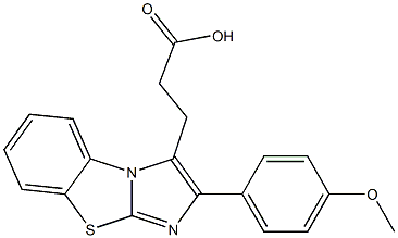 3-[2-(4-Methoxyphenyl)imidazo[2,1-b]benzothiazol-3-yl]propanoic acid 구조식 이미지