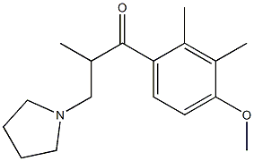1-(4-Methoxy-2,3-dimethylphenyl)-2-methyl-3-(pyrrolidin-1-yl)-1-propanone 구조식 이미지