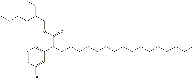 2-(3-Hydroxyphenyl)stearic acid 2-ethylhexyl ester Structure