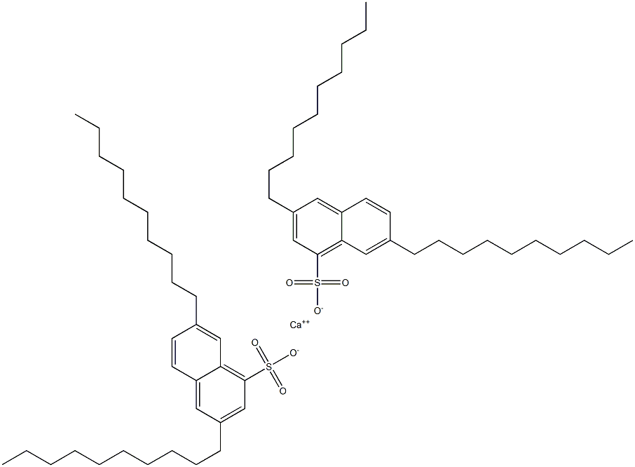 Bis(3,7-didecyl-1-naphthalenesulfonic acid)calcium salt 구조식 이미지