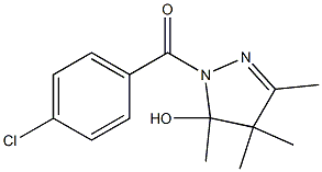 1-(4-Chlorobenzoyl)-3,4,4,5-tetramethyl-1H-pyrazol-5-ol 구조식 이미지