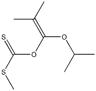 Dithiocarbonic acid O-(1-isopropoxy-2,2-dimethylvinyl)S-methyl ester 구조식 이미지