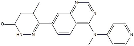 4,5-Dihydro-5-methyl-6-[4-(4-pyridylmethylamino)quinazolin-7-yl]pyridazin-3(2H)-one 구조식 이미지