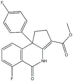 1,4,5,9b-Tetrahydro-6-fluoro-9b-(4-fluorophenyl)-5-oxo-2H-cyclopent[c]isoquinoline-3-carboxylic acid methyl ester Structure