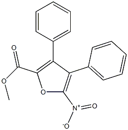3,4-Diphenyl-5-nitro-2-furancarboxylic acid methyl ester 구조식 이미지