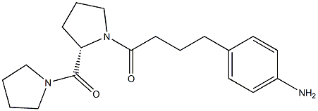 1-[(2S)-2-(1-Pyrrolidinylcarbonyl)-1-pyrrolidinyl]-4-(4-aminophenyl)-1-butanone 구조식 이미지