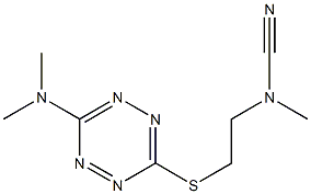 6-[[2-(Methylcyanoamino)ethyl]thio]-N,N-dimethyl-1,2,4,5-tetrazin-3-amine Structure