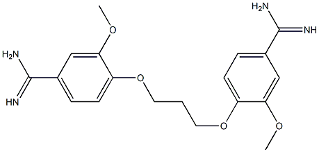 4,4'-(1,3-Propanediyl)bis(oxy)bis(3-methoxybenzamidine) 구조식 이미지