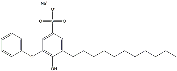 6-Hydroxy-5-undecyl[oxybisbenzene]-3-sulfonic acid sodium salt 구조식 이미지