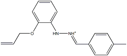 2-[2-(Allyloxy)phenyl]-1-[(4-methylphenyl)methylene]hydrazinium 구조식 이미지