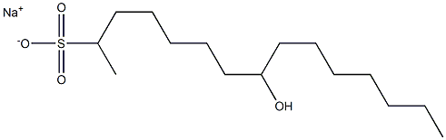 8-Hydroxypentadecane-2-sulfonic acid sodium salt Structure