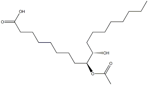 (9S,10S)-9-Acetyloxy-10-hydroxyoctadecanoic acid 구조식 이미지