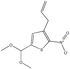 5-Nitro-4-(2-propenyl)thiophene-2-carbaldehyde dimethyl acetal Structure