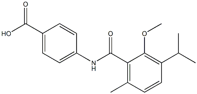 p-(3-Isopropyl-2-methoxy-6-methylbenzoylamino)benzoic acid 구조식 이미지