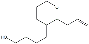2-Allyl-3-(4-hydroxybutyl)tetrahydro-2H-pyran Structure