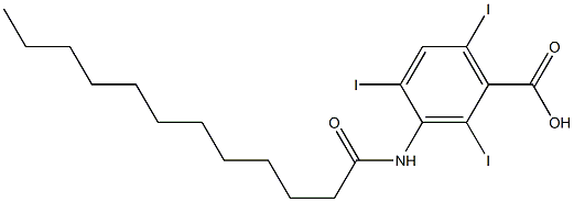 3-Lauroylamino-2,4,6-triiodobenzoic acid Structure