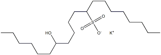 14-Hydroxyicosane-9-sulfonic acid potassium salt Structure