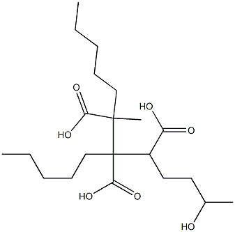 Butane-1,2,3-tricarboxylic acid 1-(3-hydroxybutyl)2,3-dipentyl ester Structure