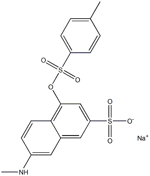 7-Methylamino-4-(4-methylphenylsulfonyloxy)naphthalene-2-sulfonic acid sodium salt 구조식 이미지