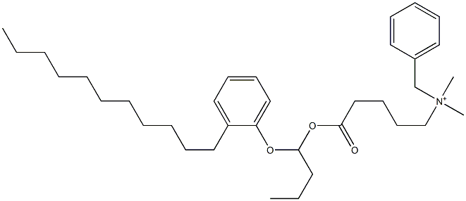 N,N-Dimethyl-N-benzyl-N-[4-[[1-(2-undecylphenyloxy)butyl]oxycarbonyl]butyl]aminium 구조식 이미지