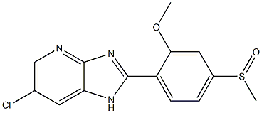 6-Chloro-2-(2-methoxy-4-methylsulfinylphenyl)-1H-imidazo[4,5-b]pyridine 구조식 이미지