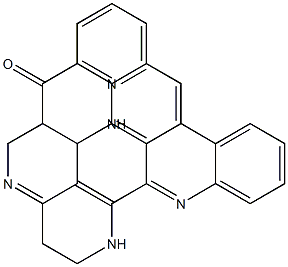 6,8,9,10-Tetrahydro-7,10,11,18,19-pentaaza-19H-benzo[b]naphtho[2,3-i]perylen-5(5aH)-one 구조식 이미지