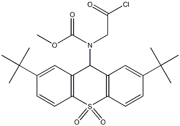 2-[(2,7-Di-tert-butyl-9H-thioxanthene 10,10-dioxide)-9-ylmethoxycarbonylamino]acetyl chloride Structure