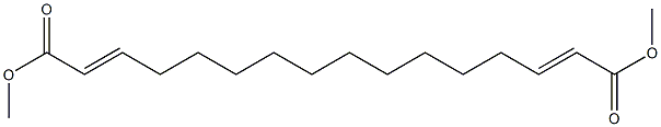 2,14-Hexadecadienedioic acid dimethyl ester Structure