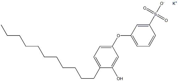 3'-Hydroxy-4'-undecyl[oxybisbenzene]-3-sulfonic acid potassium salt Structure