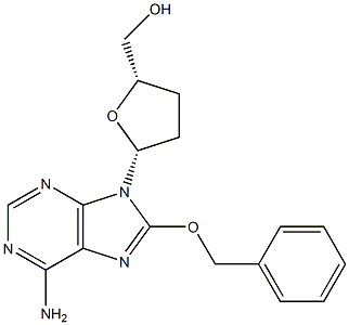 8-Benzyloxy-2',3'-dideoxyadenosine 구조식 이미지