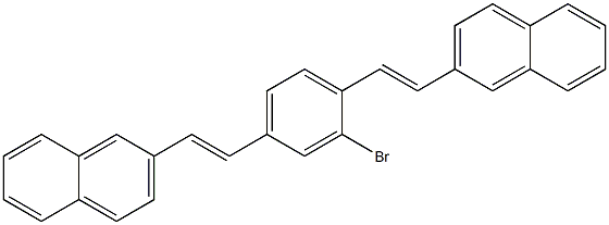 2-Bromo-1,4-bis[2-(2-naphtyl)ethenyl]benzene Structure