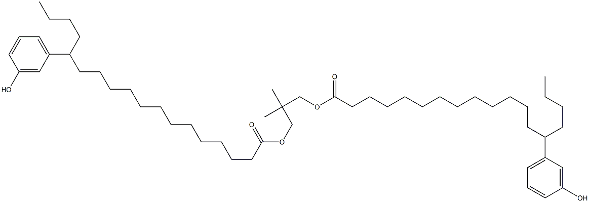 Bis[14-(3-hydroxyphenyl)stearic acid]2,2-dimethylpropane-1,3-diyl ester Structure