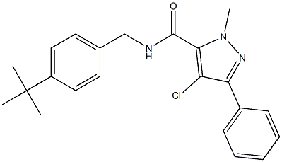 N-(4-tert-Butylbenzyl)-1-methyl-3-phenyl-4-chloro-1H-pyrazole-5-carboxamide Structure