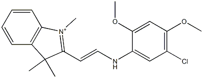 2-[2-(5-Chloro-2,4-dimethoxyanilino)ethenyl]-1,3,3-trimethyl-3H-indolium Structure
