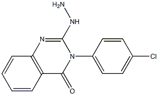 2-Hydrazino-3-(4-chlorophenyl)quinazolin-4(3H)-one 구조식 이미지