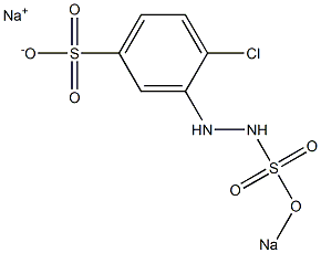 4-Chloro-3-[2-(sodiosulfo)hydrazino]benzenesulfonic acid sodium salt 구조식 이미지